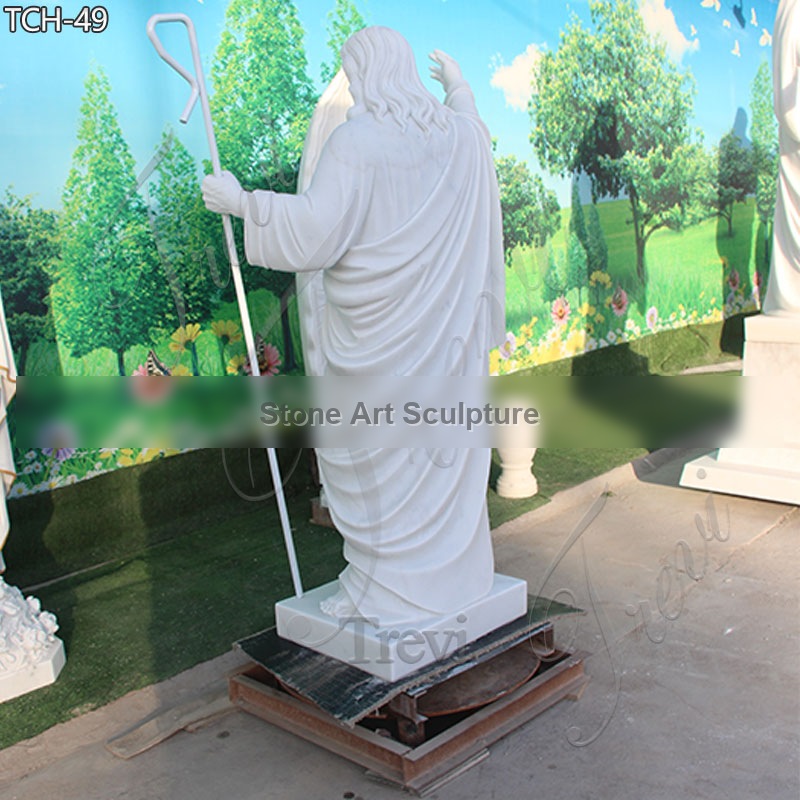 Religious Garden Marble Statues of Large Christ Jesus for Catholic Church Decor TCH-49 detail image