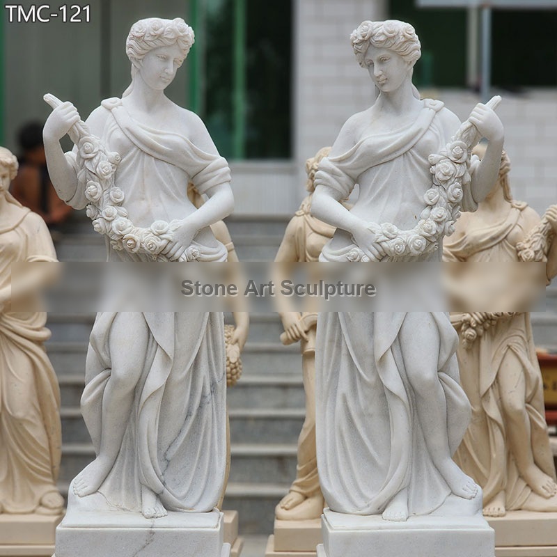 Roman Goddess Flora Marble Statue for Sale TMC-121 detail image