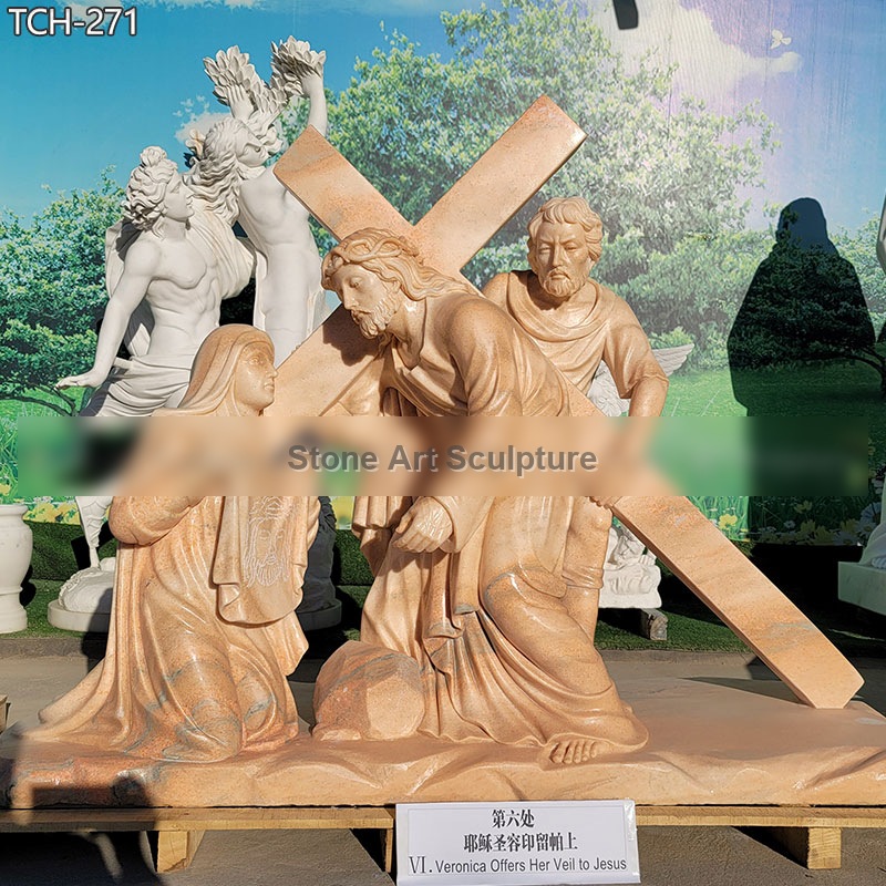 Station VI | Veronica Wipes The Face of Jesus Statue detail image