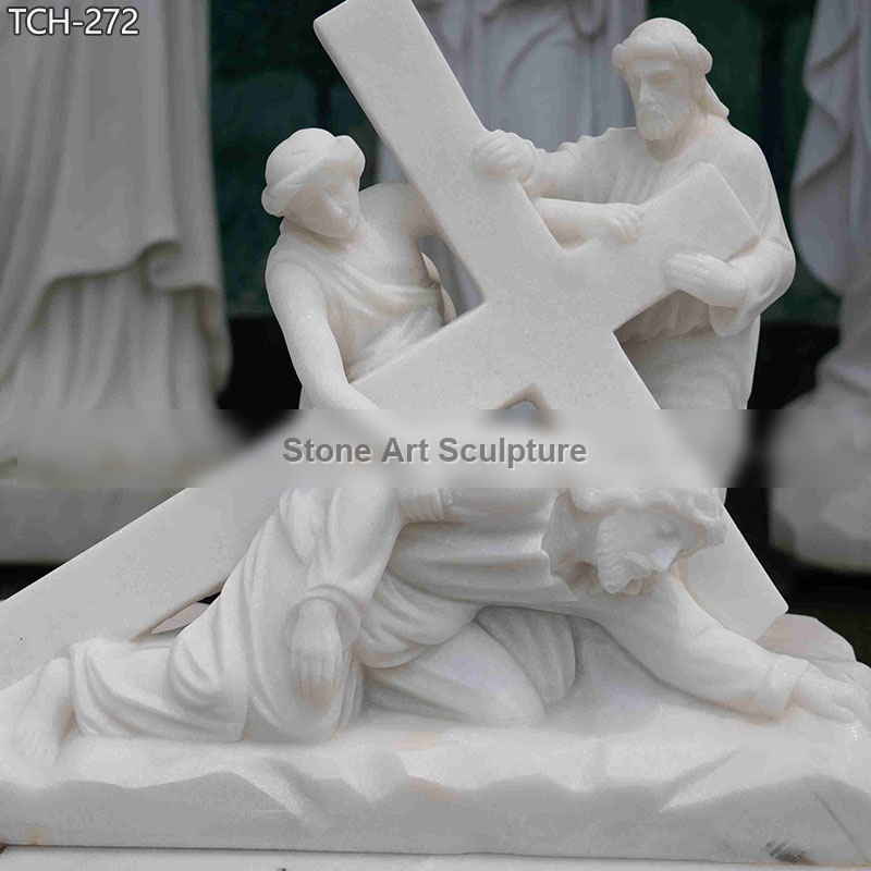 Station VII | Jesus Falls The Second Time Statue detail image