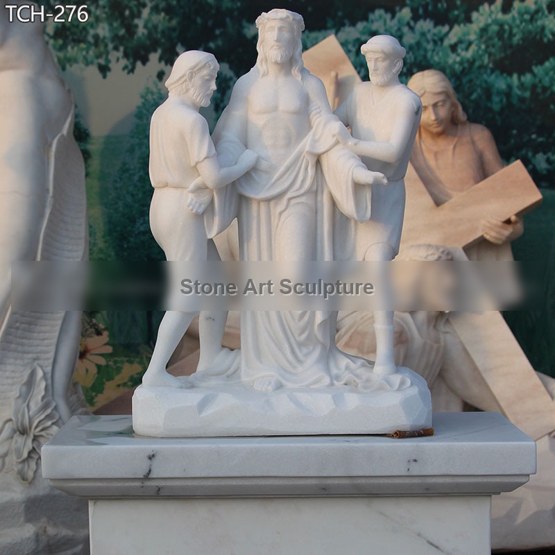 Station X | Jesus Is Stripped of His Garments Statue detail image
