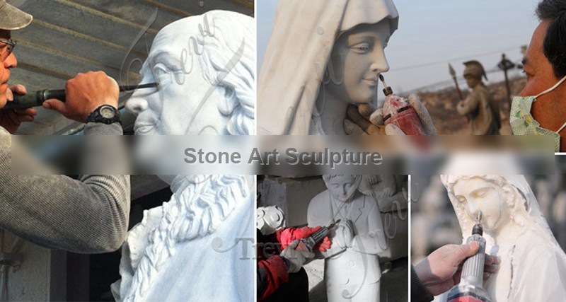Marble Saint Anne with Mary Statue Factory Supplier TCH-225 detail image