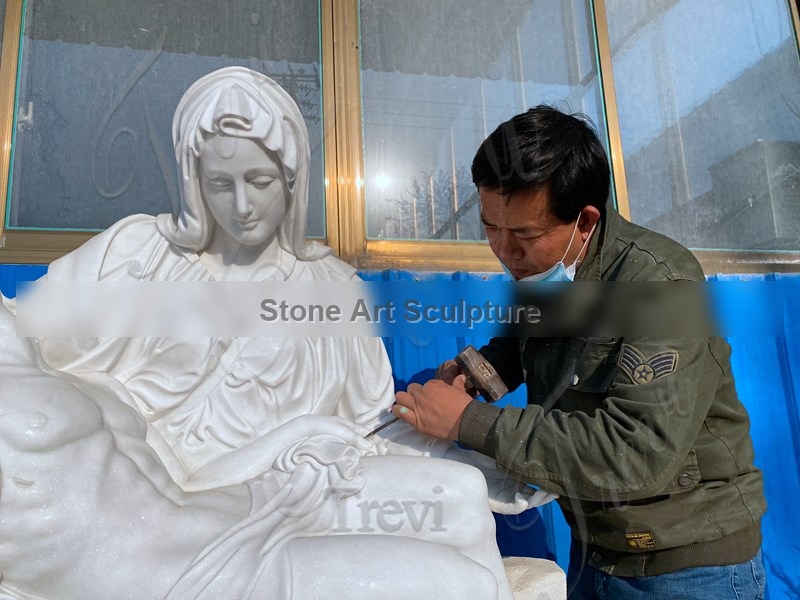 Life Size Marble Saint Lawrence Statue Supplier TCH-234 detail image