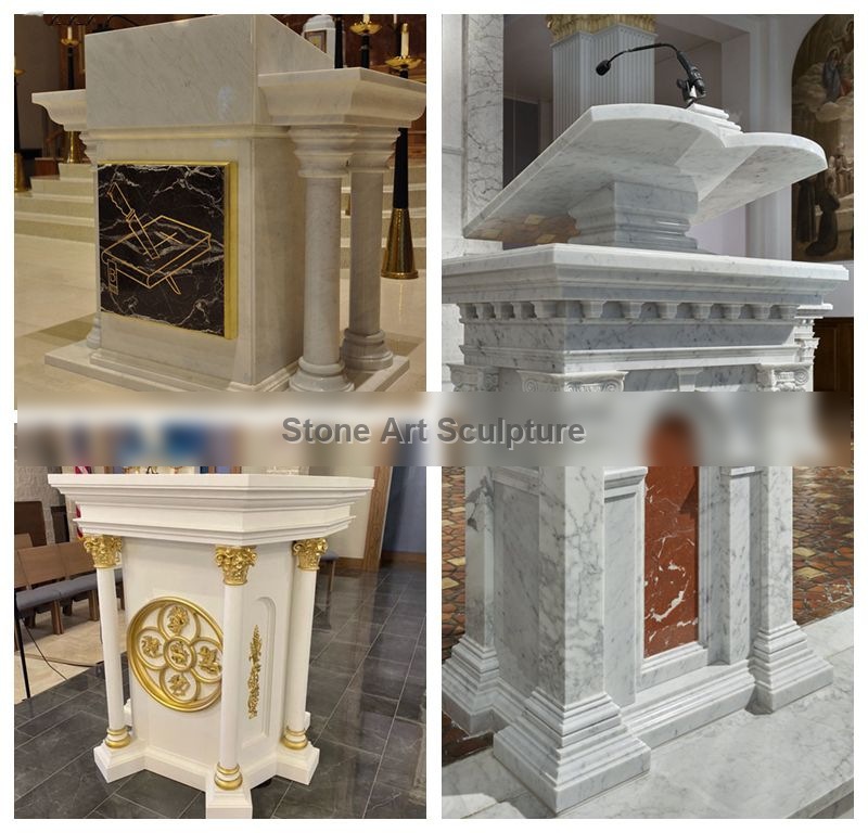 Exquisite Marble Catholic Church Ambo Factory Supplier TCH-235 detail image