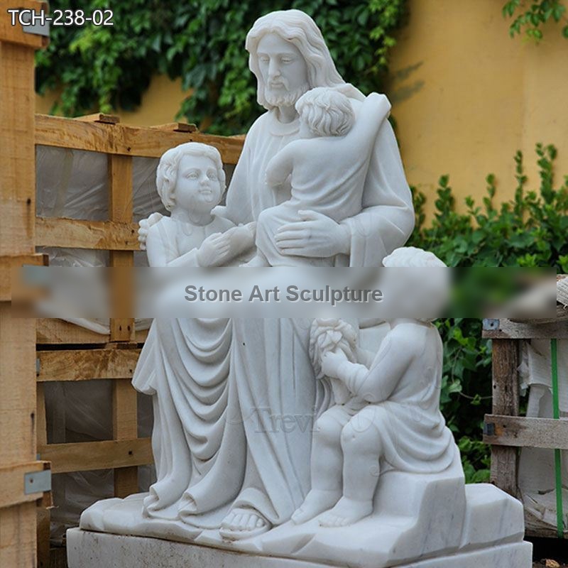 Outdoor Religious Garden Statues of Jesus Christ and Children TCH-238