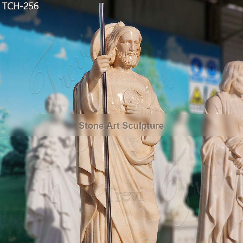 Marble Saint Jude Outdoor Statue 6 ft detail image
