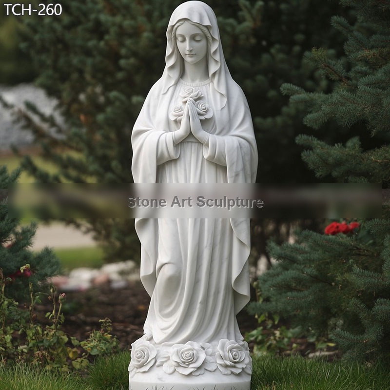 Marble Garden Maria Rosa Mystica Statue for Sale detail image