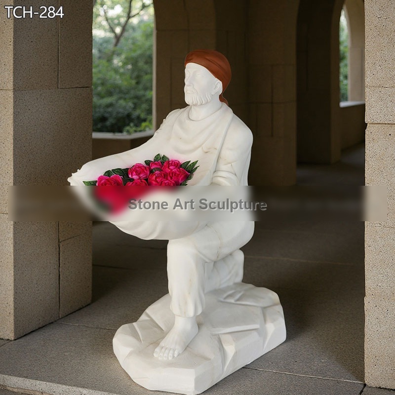 Marble Saint Juan Diego Statue Religious Decor