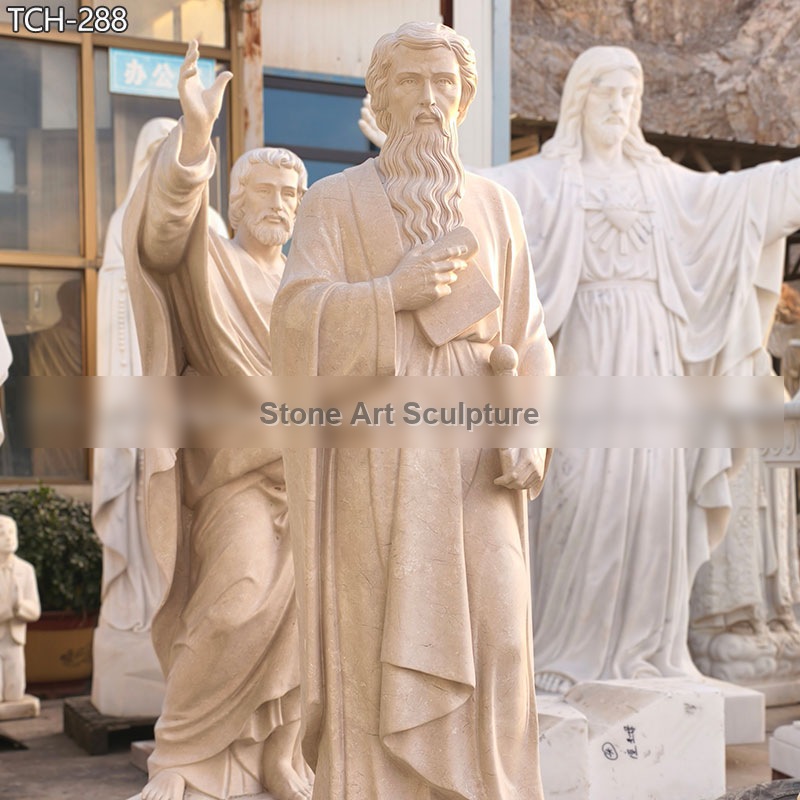 Hand-carved Saint Paul Statue for Church detail image
