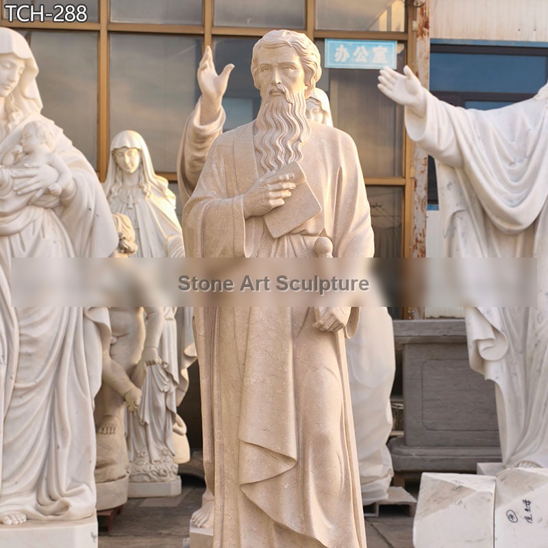 Hand-carved Saint Paul Statue for Church detail image