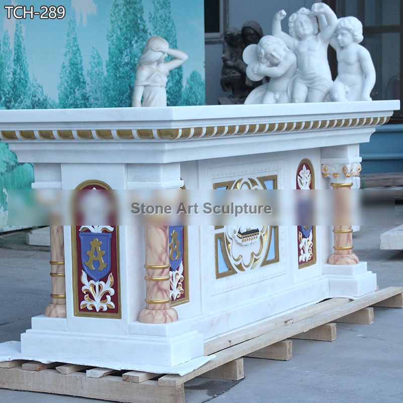 Catholic Gilded Marble Altar TCH-289 detail image