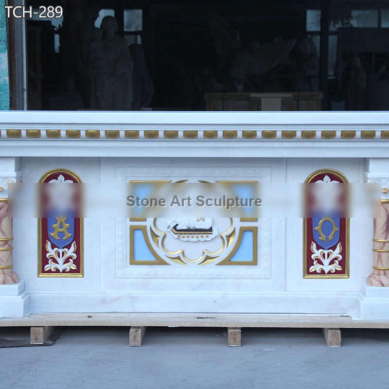 Catholic Gilded Marble Altar TCH-289 detail image