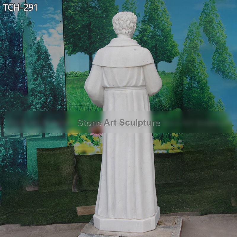 Marble Saint Thomas Aquinas Statue TCH-291 detail image