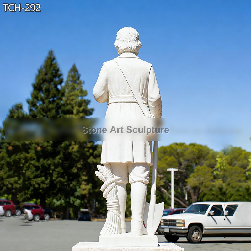 St Isidore the Farmer Marble Statue detail image