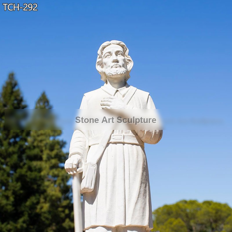 St Isidore the Farmer Marble Statue detail image