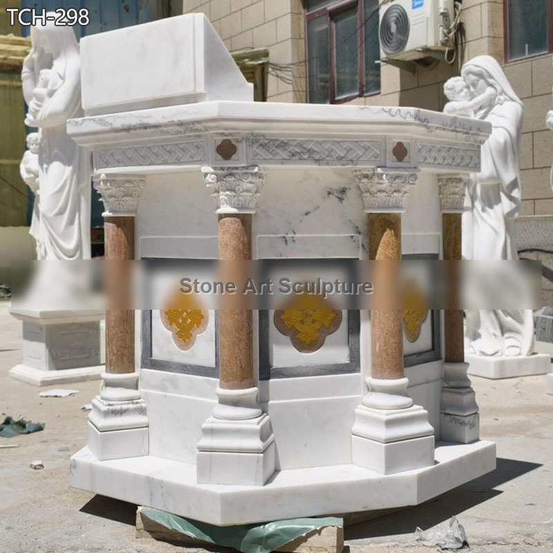 Catholic Marble Hexagonal Pulpit detail image