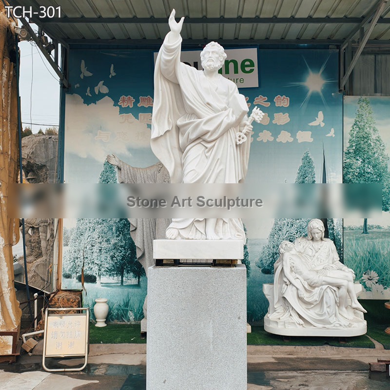 Marble St Peter Sculpture for Church TCH-301 detail image