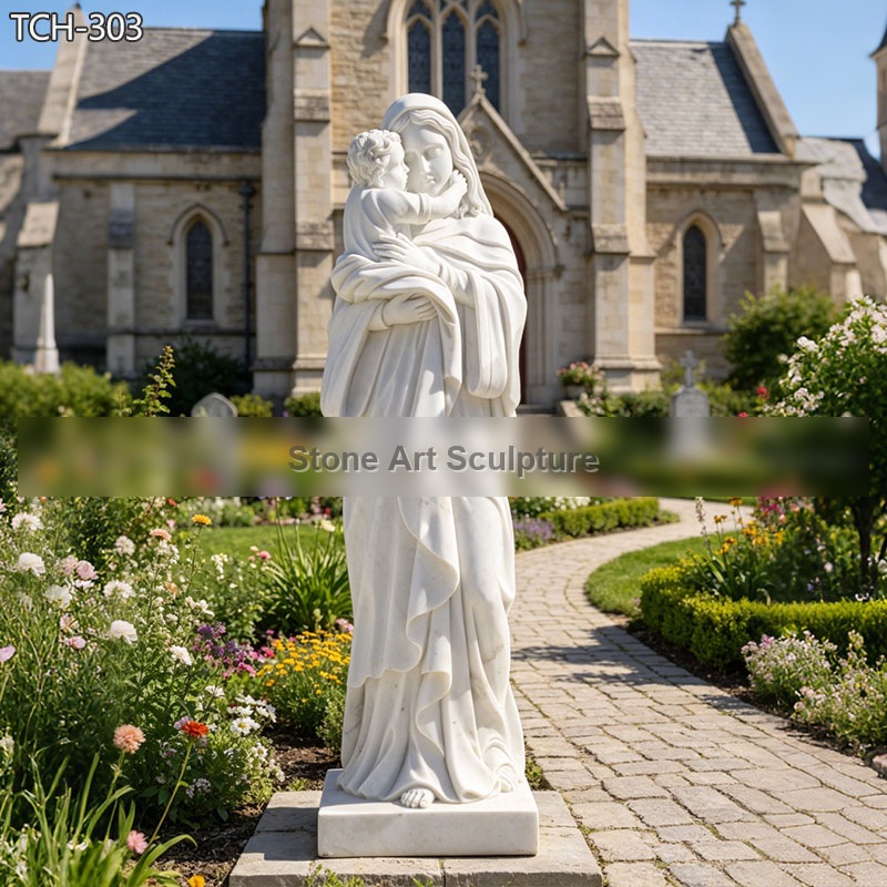 Catholic Church Sculptures Madonna and Child Statue for Sale