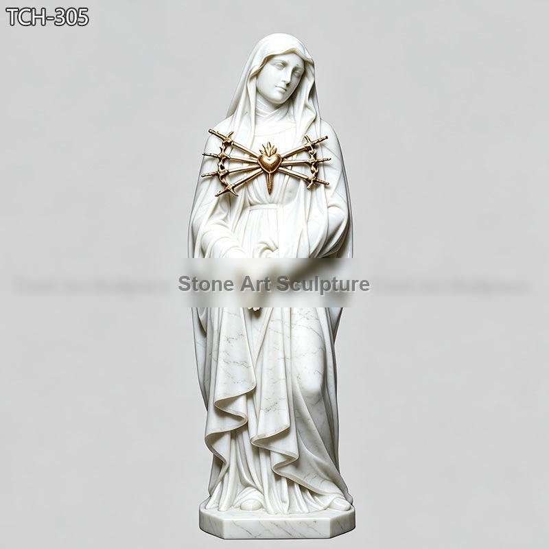 Marble St Mary MacKillop Statue detail image