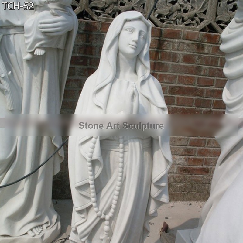 Catholic Saint Our Lady of Lourdes Blessed Virgin Mary Marble Statues TCH-52 detail image