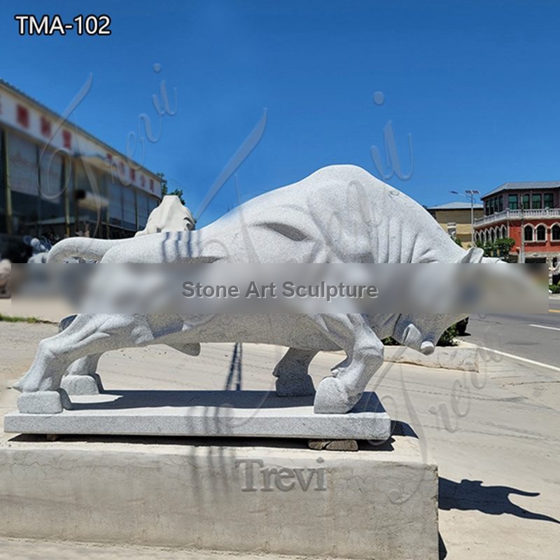 Life Size Granite Stone Bull Statue Factory Supplier TMA-102