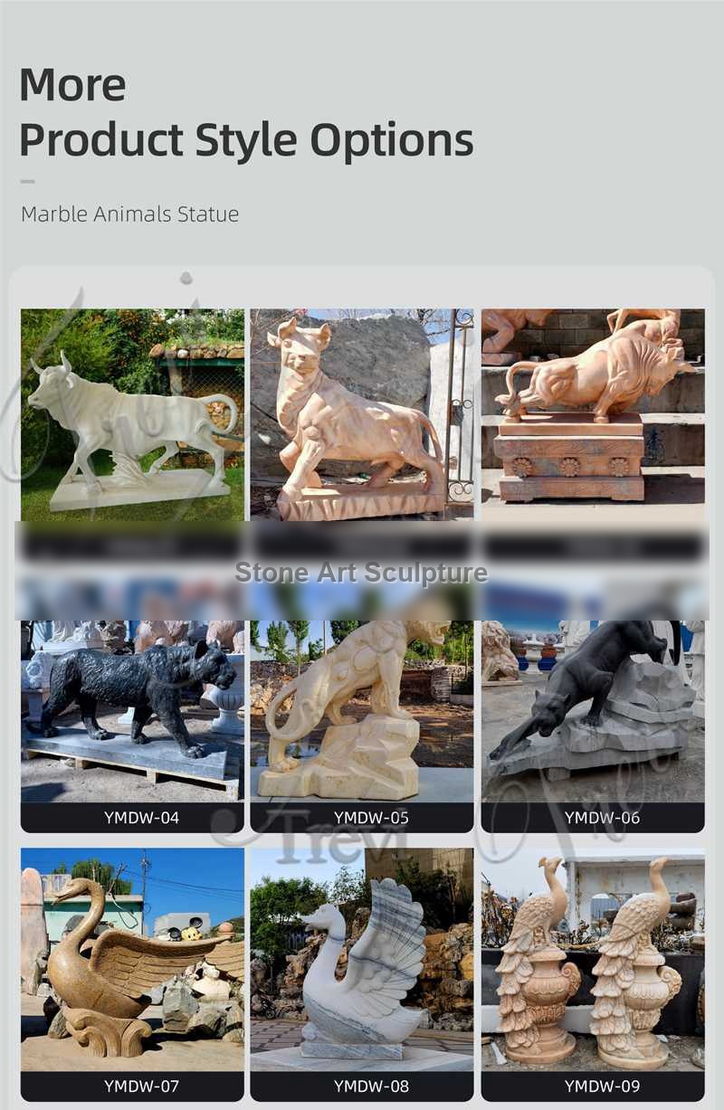 Exquisite Hand Carved Marble Qilin Statue Supplier TMA-105 detail image