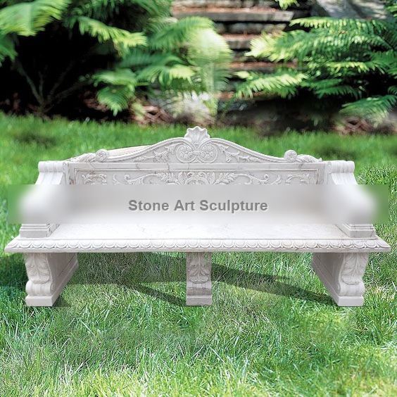 High-Quality Outdoor Marble Bench for Garden Decor TMAD-13