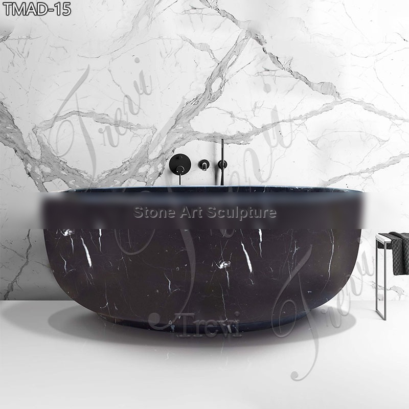 Modern Marble Black Bathtub High-Quality for Sale TMAD-15
