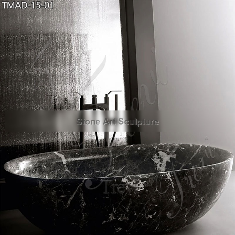 Modern Marble Black Bathtub High-Quality for Sale TMAD-15 detail image