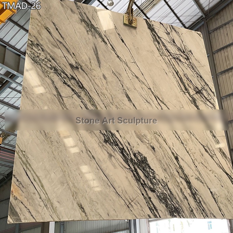 Carrara Snow White Vein Cut Marble Slab detail image