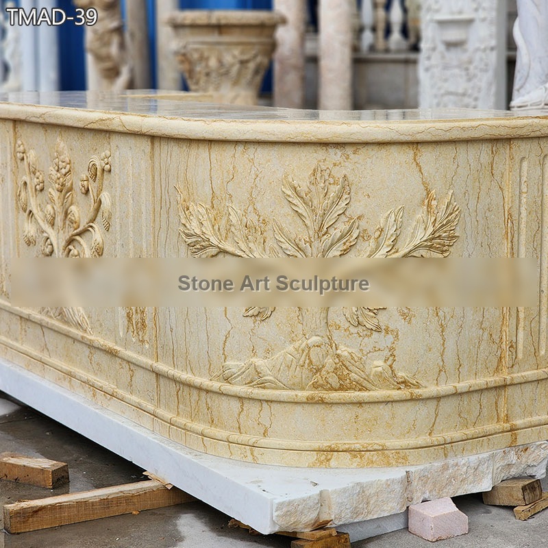 Hand-carved Marble Bar Counter for Wedding Venue detail image