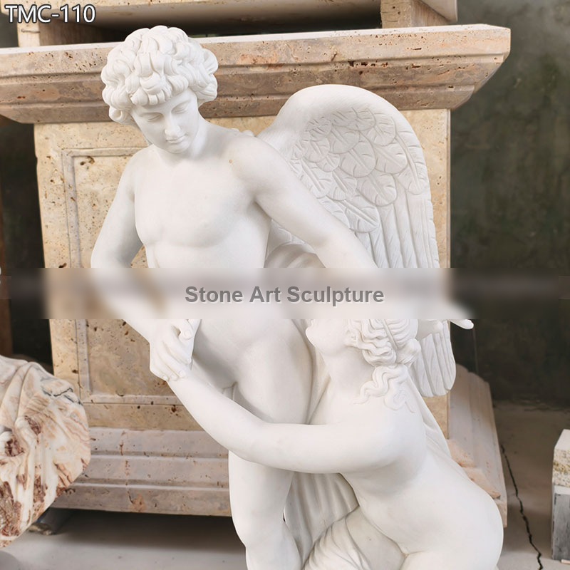 Life Size Marble Amor and Psyche Statue Factory Supplier detail image