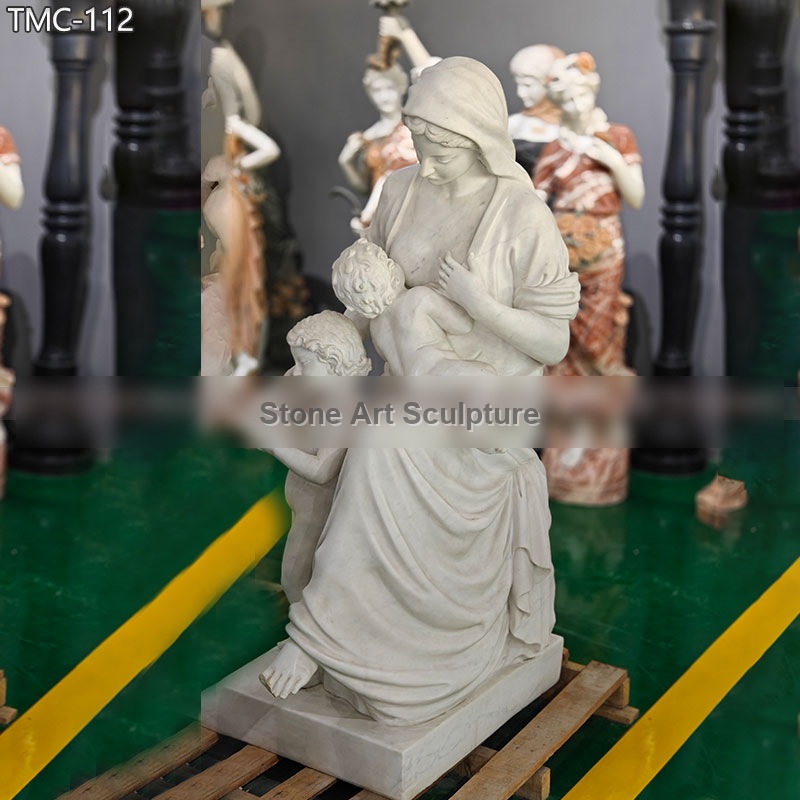 High Quality Marble Mother And Child Statue for Sale detail image