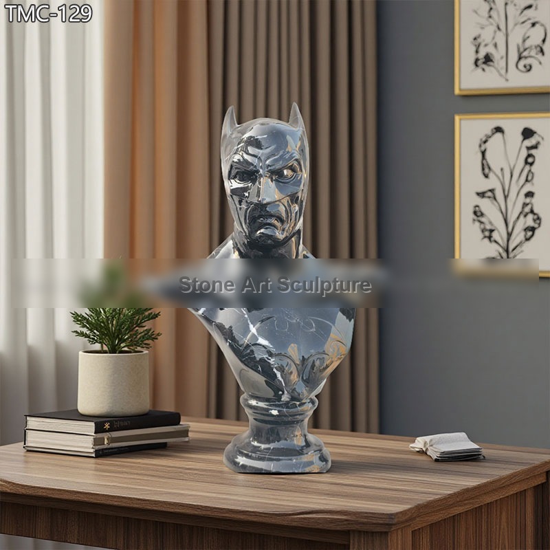 Black Marble Batman Bust Home Decor