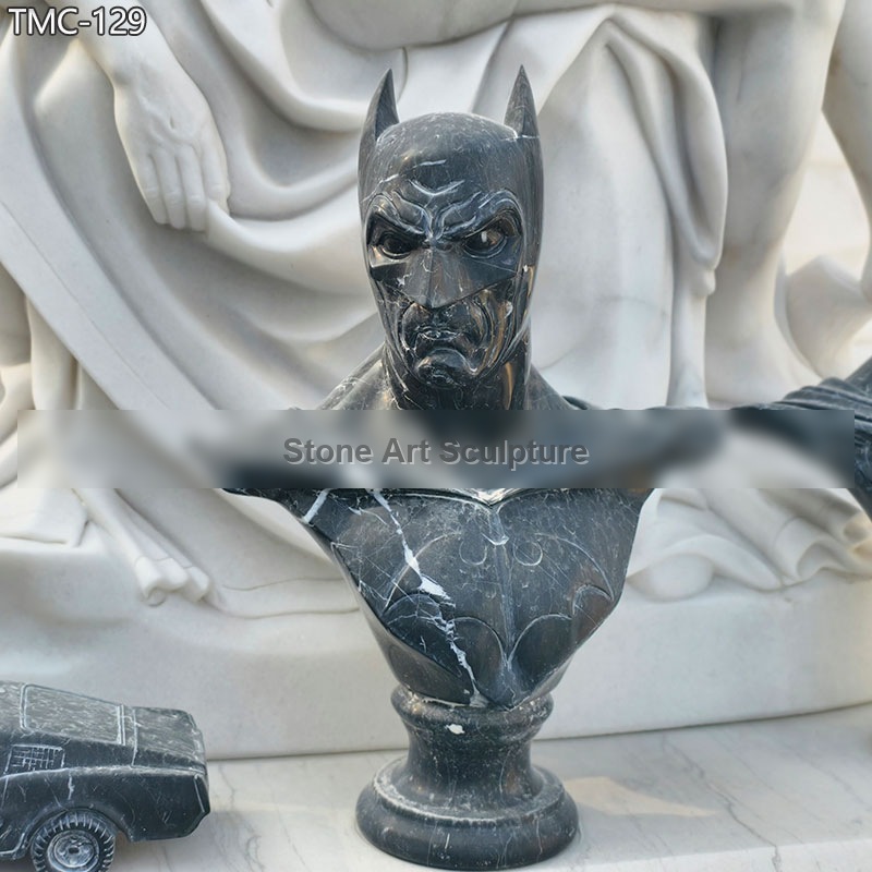 Black Marble Batman Bust Home Decor detail image