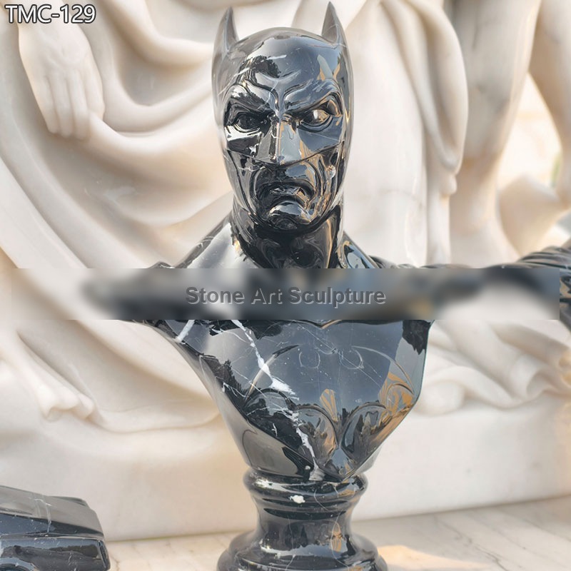 Black Marble Batman Bust Home Decor detail image