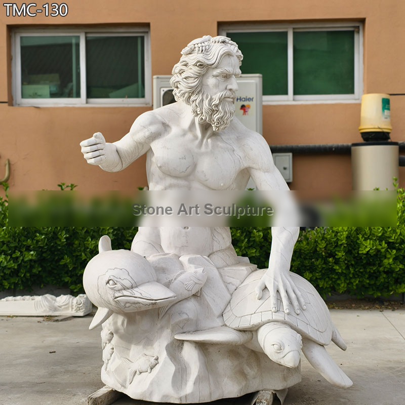 Greek Marble King Neptune Statue for Sale detail image
