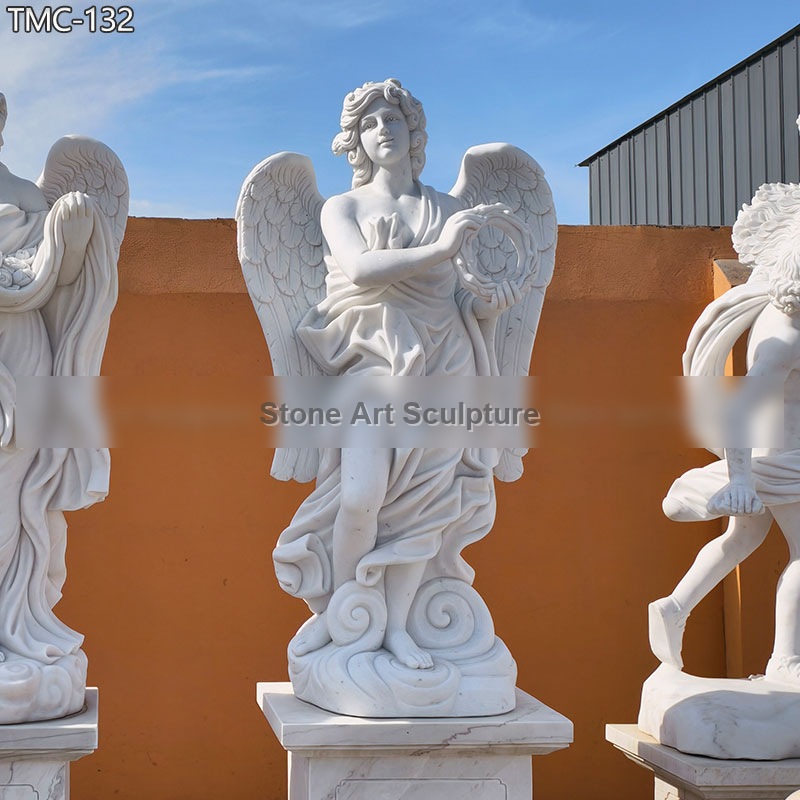 Bernini Angel with the Crown of Thorns Statue Replica detail image