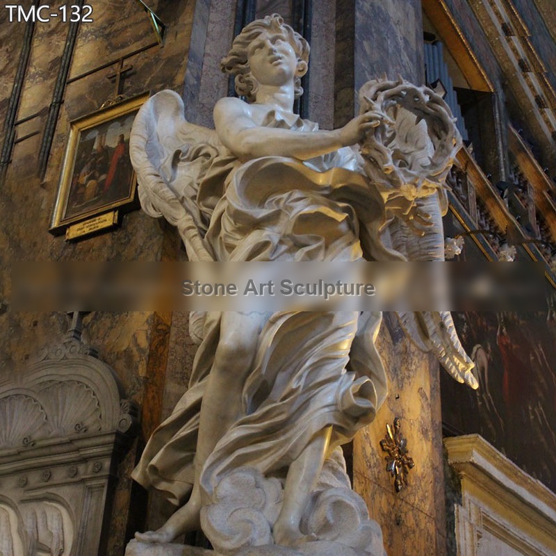 Bernini Angel with the Crown of Thorns Statue Replica detail image