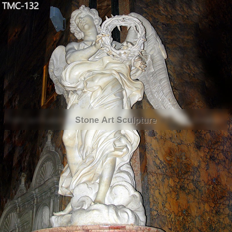 Bernini Angel with the Crown of Thorns Statue Replica detail image