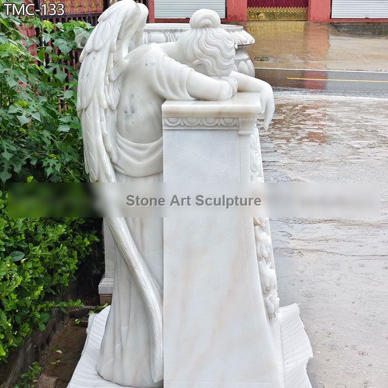 Marble Grief Angel Statue Memorial for Sale detail image
