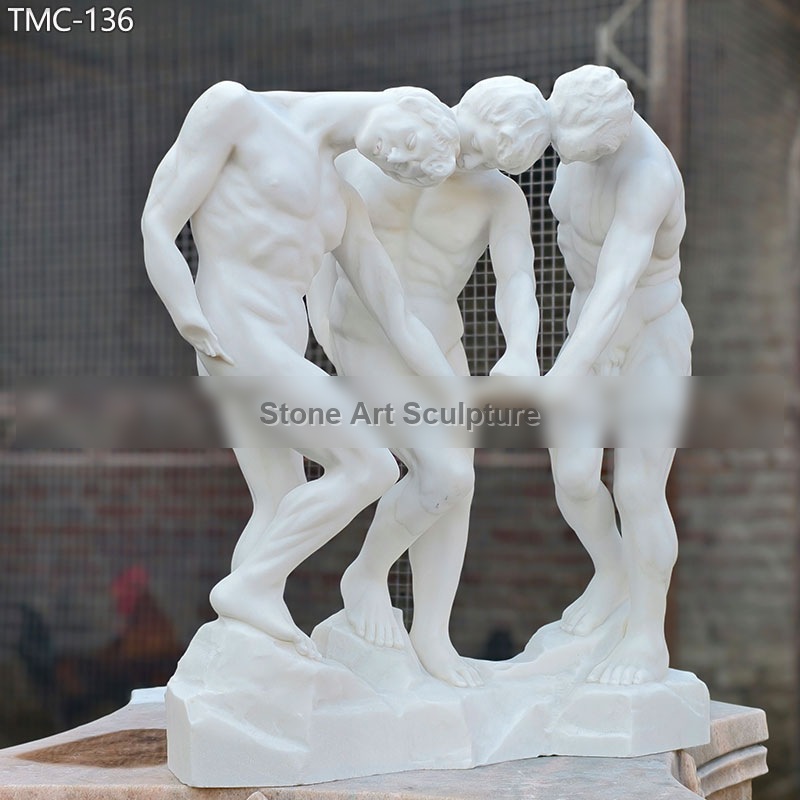 Famous Marble The Three Shades Rodin Sculpture Replica detail image