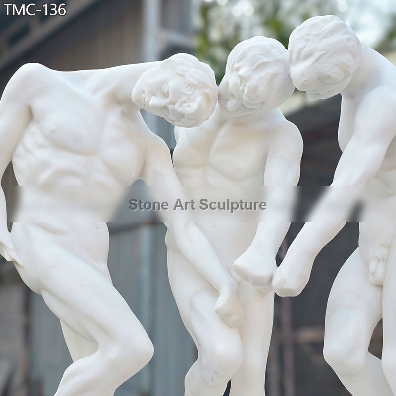 Famous Marble The Three Shades Rodin Sculpture Replica detail image