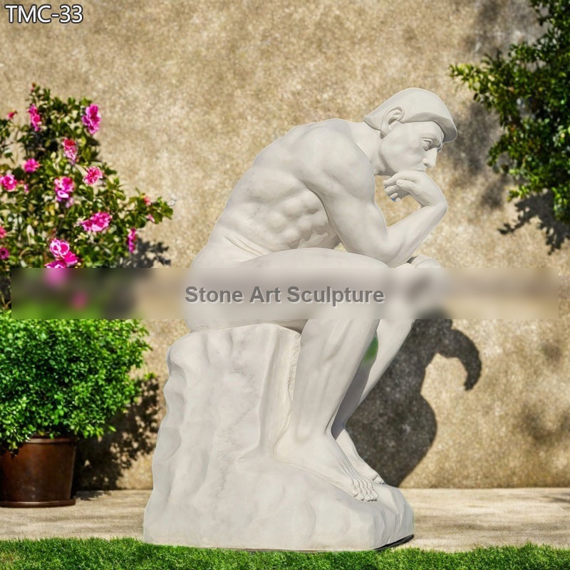 White Marble Famous The Thinker Statue for Sale TMC-33