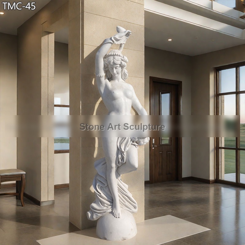 Beautiful Greek Marble Nude Garden Statues for Sale TMC-45 detail image