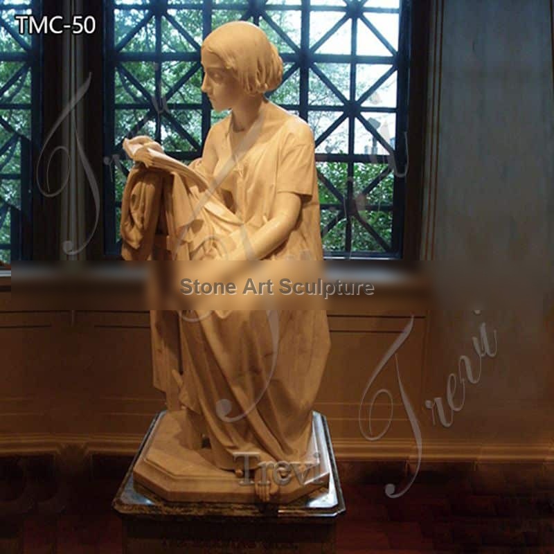 Elegant Marble Reading Girl Sculpture Replica Supplier TMC-50
