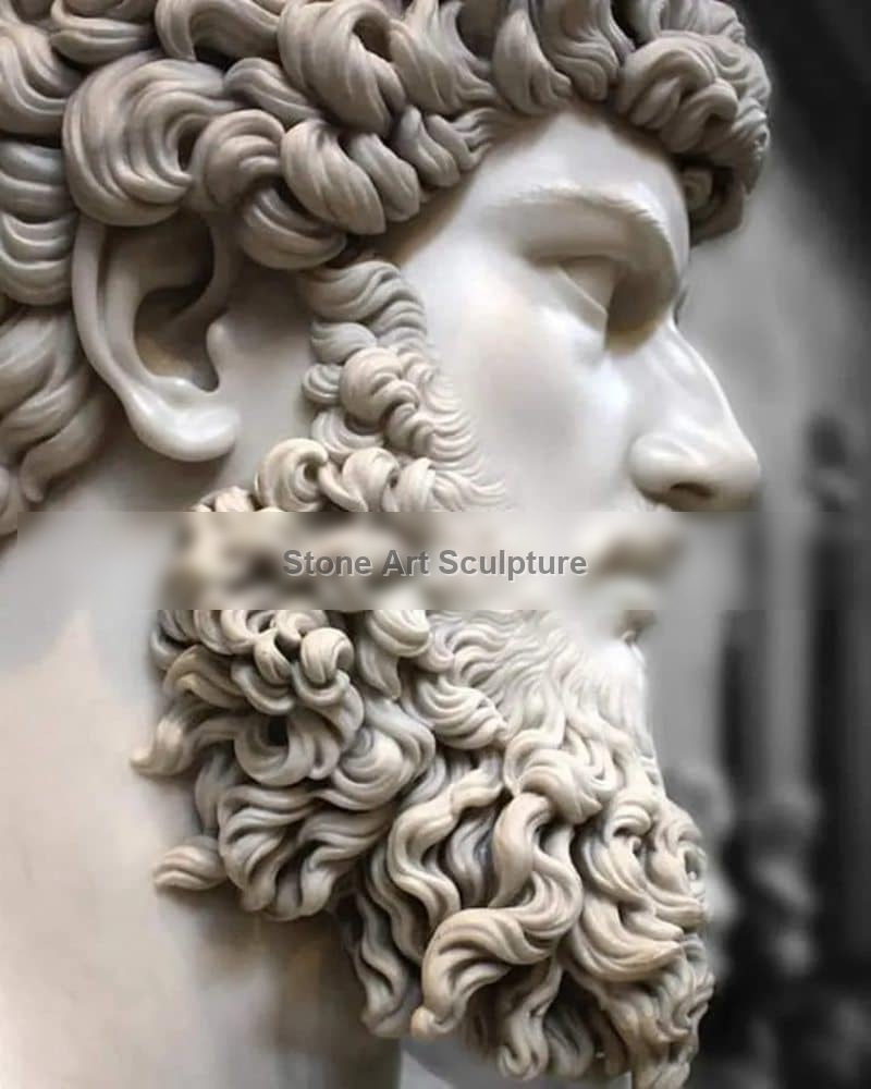 Marble Roman Emperor Lucius Verus Bust Statue Supplier TMC-51 detail image