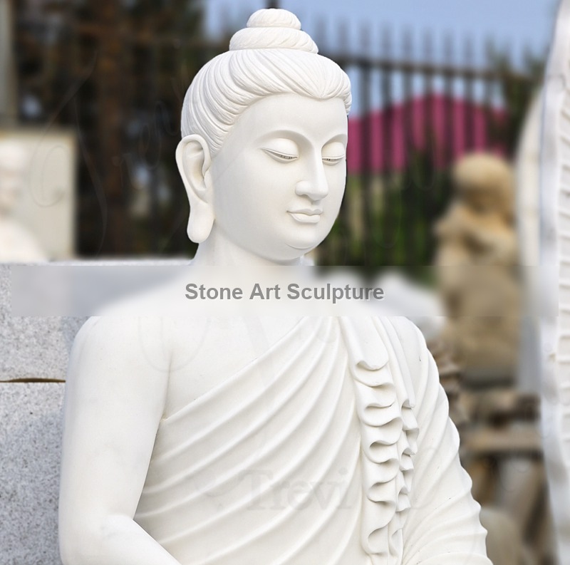 Marble Zen Buddha Statues for Garden Factory Supplier TMC-67 detail image