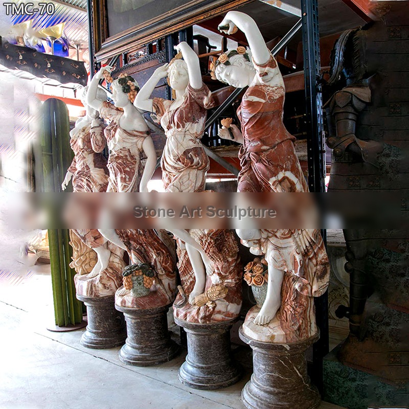 Life-Size Greek Marble Four Season Statue for Garden Decor TMC-70 detail image