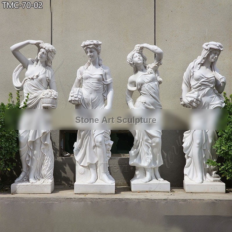 Life-Size Greek Marble Four Season Statue for Garden Decor TMC-70 detail image